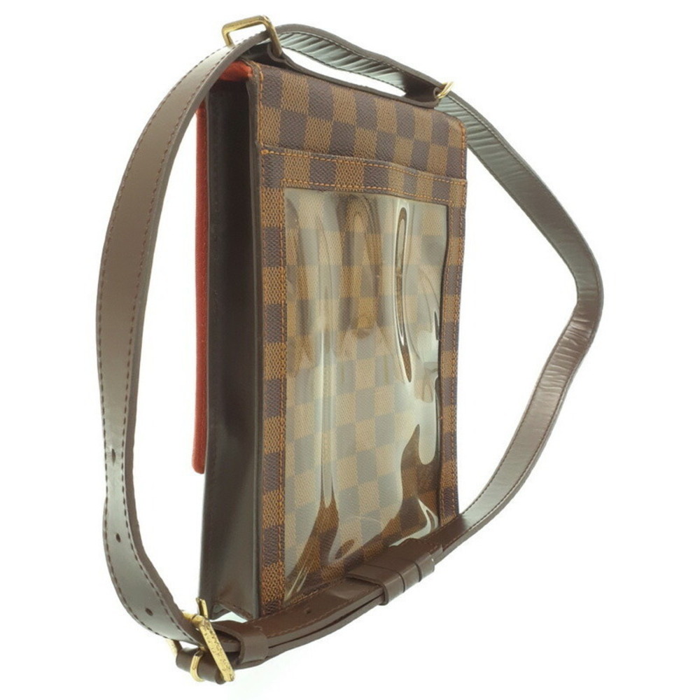 Louis Vuitton Bag Portobello Shoulder Brown Ebene Damier